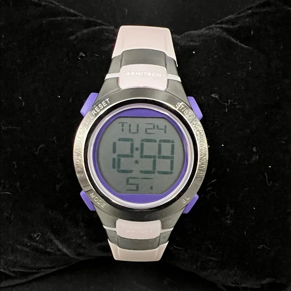 Armitron Digital Watch - Pink and Purple Accents